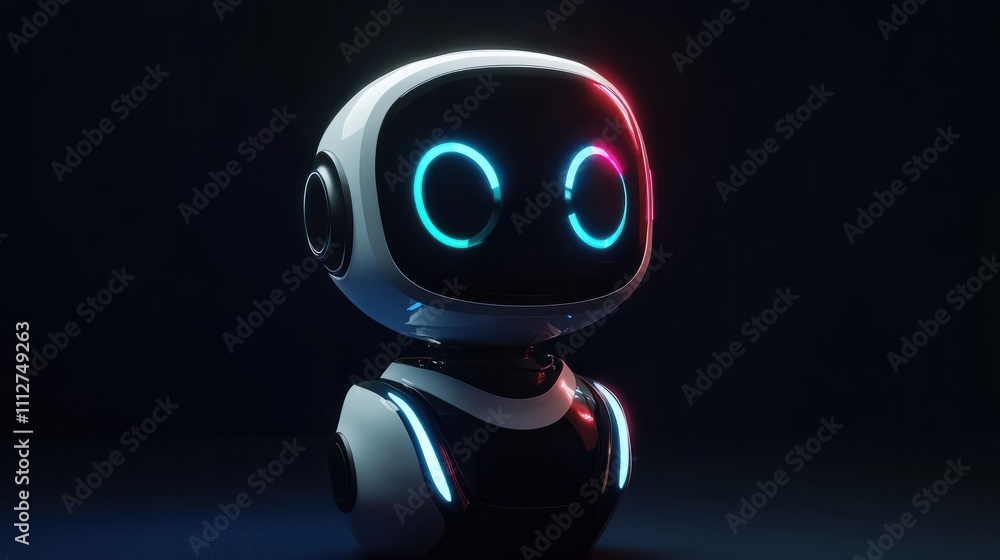 Poster robot intelligent digital chatbot chat assistant robot customer ai artificial intelligence technolog
