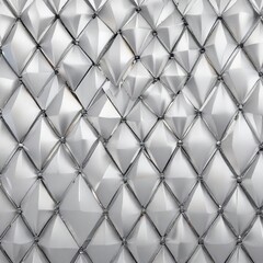 Seamless diamond-shaped metallic pattern in white, tiling, backdrop, shiny, abstract, decorative