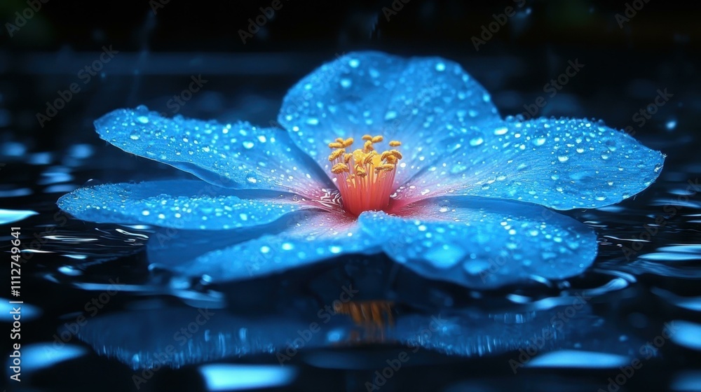 Poster magic of macro world image abstract flora abstract image one main object high quality very detailed