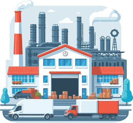 Obraz premium warehouse vector