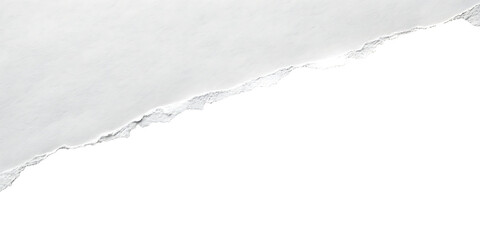 Obraz premium piece of white paper tear isolated on white background.AI GENERATED