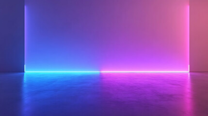 Neon Lights Gradient Room Interior Design