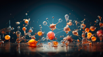 Essential Science Background: Exploring Fundamental Concepts, laboratory texture is glowing in the dark abstract background