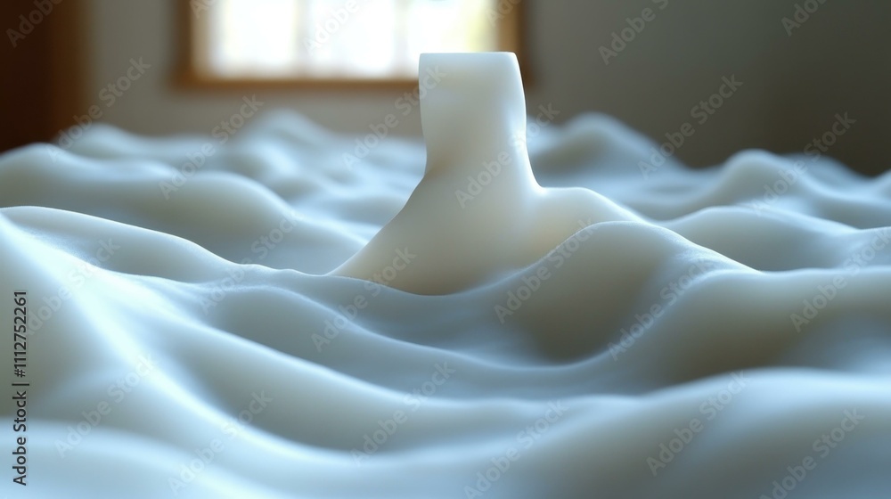 Poster textureless 3d product render refined minimalism abstract image one main object high quality very de