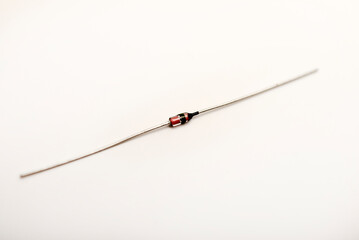 A radio element on a white background. A zener diode.