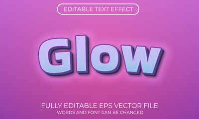 Glow editable text effect