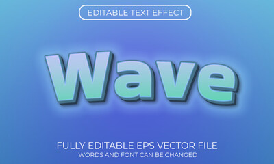 Wave editable text effect