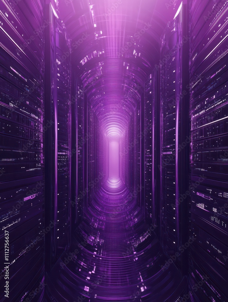 Poster database analysts with laptops working with data in the center. big data storage, big data architect