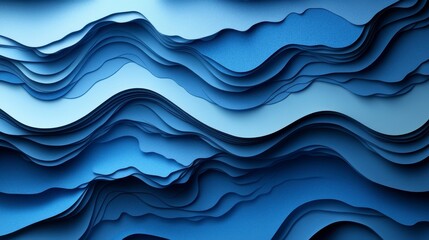 Obraz premium Stunning Abstract Blue Layered Design - A Visual Symphony of Depth and Color