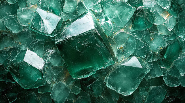 Beautiful green gemstones arranged in a visually striking pattern for decorative use or jewelry making. Generative AI