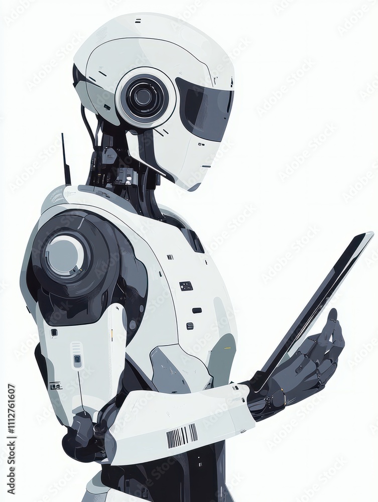 Poster robotic modern technologies, automated assistant. ai use in healthcare, artificial intelligence in f