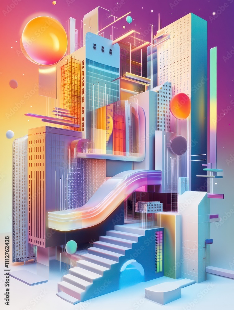 Poster software development abstract concept vector illustrations.