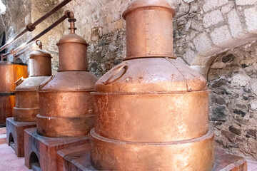 Destilería de cobre. Hacienda de Santa María Regla. Huasca de Ocampo, Hidalgo, México