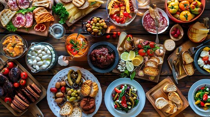 Traditional European dishes for an elegant dinner