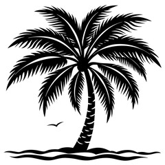 Obraz premium palm tree silhouette