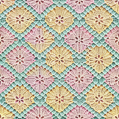 Knitted lace texture background beautiful colors