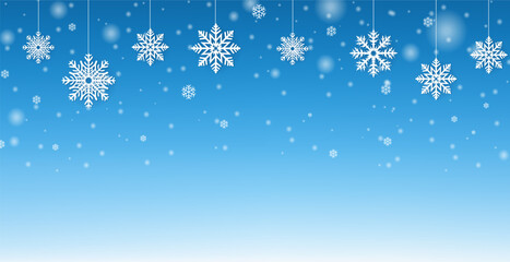 Winter sale poster With Snowflake Border