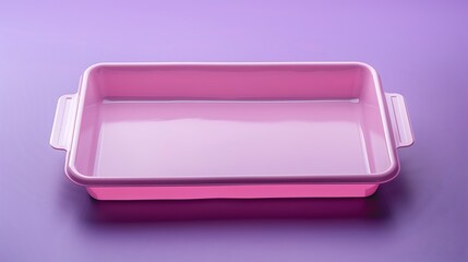 Tray plastic empty tray on a purple background