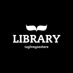 Logotipo concepto librería moderno, minimalista y elegante