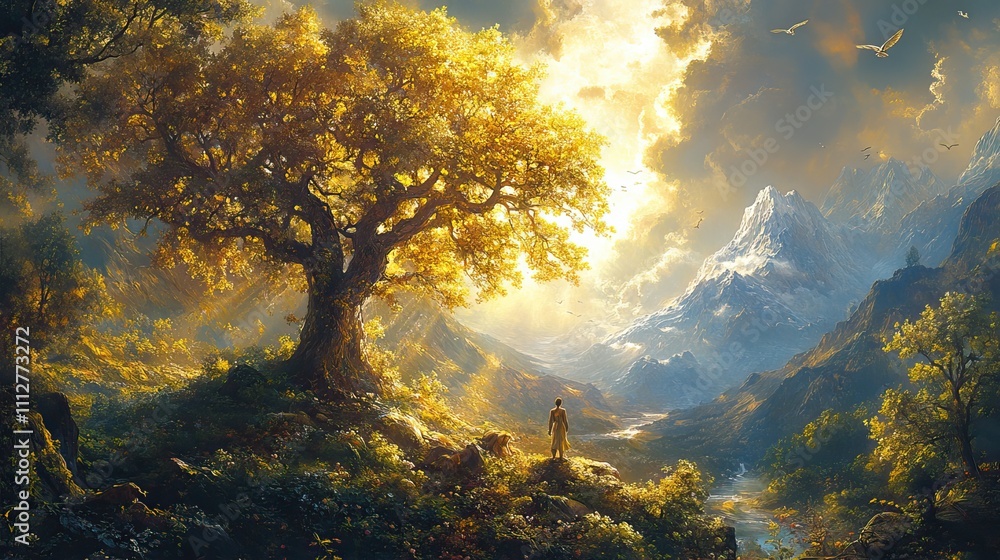Poster bible old testament creation genesis god created adam and eve and provided all they needed in the ga