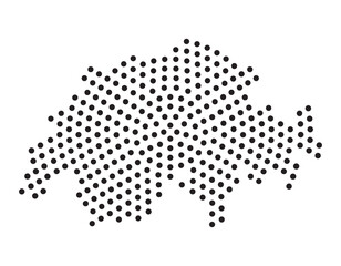 Map of Switzerland from dots