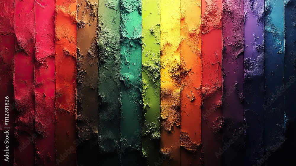 Aufkleber colorful rainbow gradient dark black to black with neon green patch merged in to the other colors si