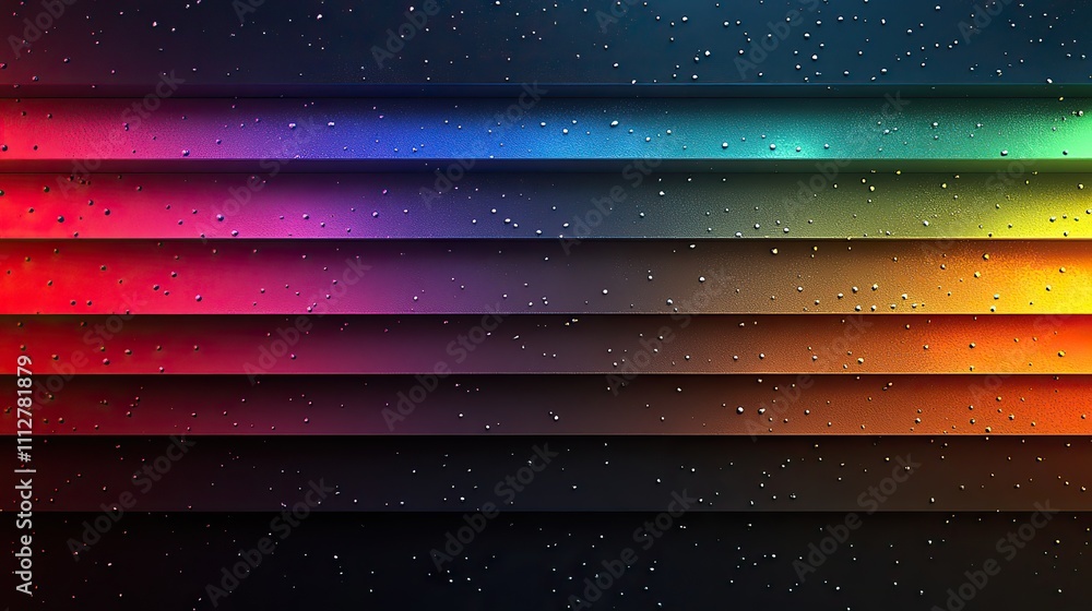 Aufkleber colorful rainbow gradient dark black to black with neon green patch merged in to the other colors si