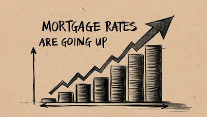 A chart showing that mortgage rates are going up