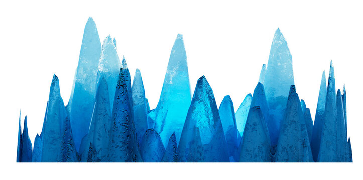 Png transparent. Collection of ice crystals. Cold frozen blocks or ice mountain, winter decoration for design. Iceberg broken pieces of ice. Snowy elements.