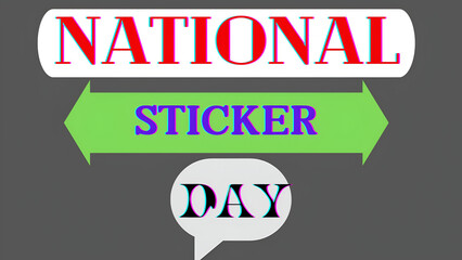 National Sticker Day. 13 January. National sticker day banner, poster, card and pattern background. Holiday concept. nice sticker. flat icon, symbol. Flat illustration. Jpeg format.