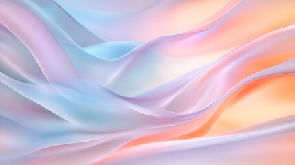 A colorful, flowing piece of fabric with a blue and pink hue