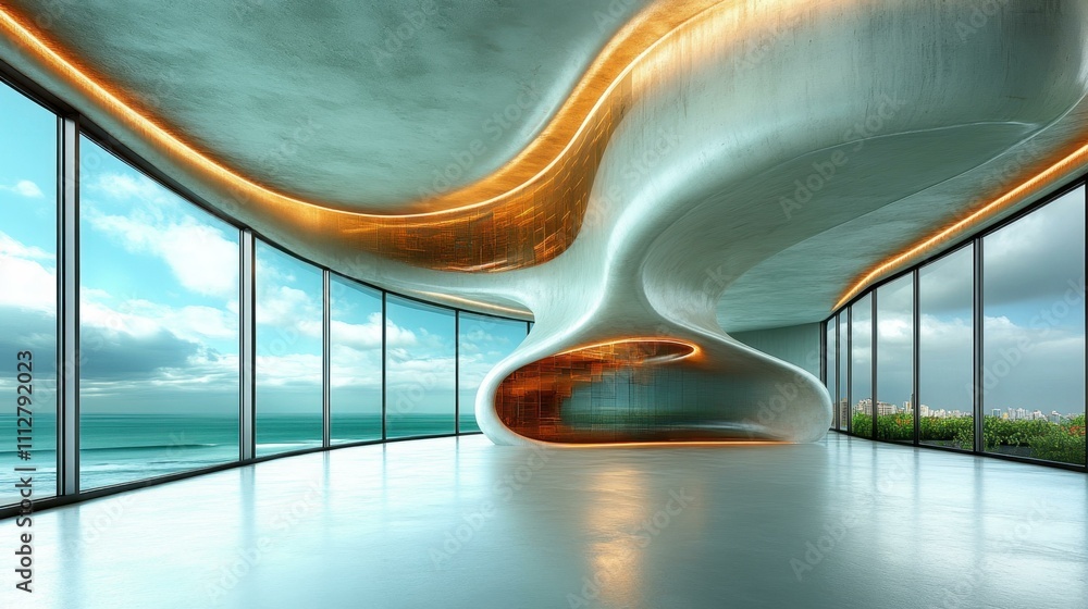 Poster architecture abstract image urban geometry abstract image one main object high quality very detailed