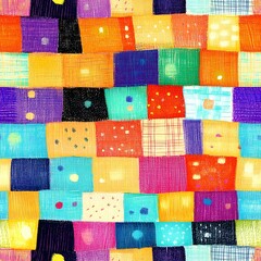 Seamless decorative squares pattern 