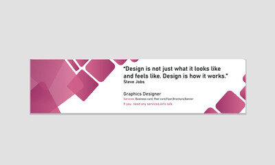 LinkedIn Banner Cover Template Vector Minimal Design
