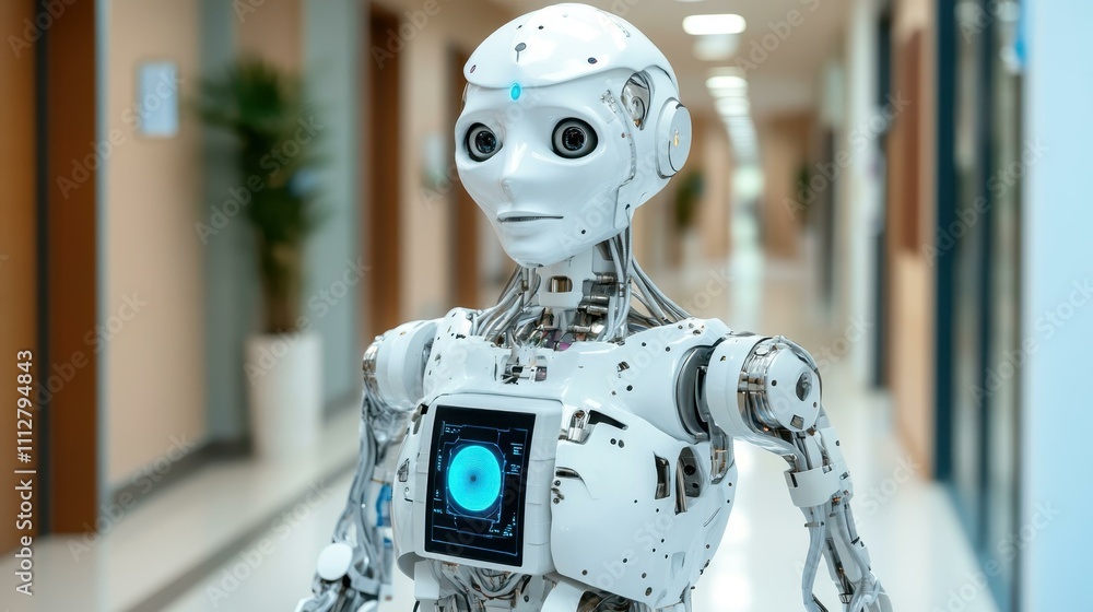 Poster robotics in healthcare ai diagnostics one main object high quality very detailed professional image
