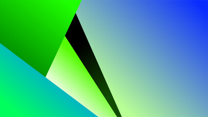 Bright blue background with bright green colors sharp frame