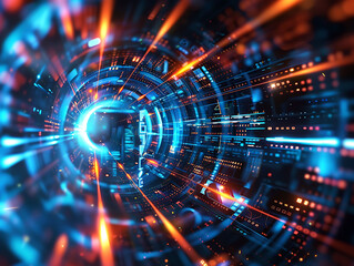 Obraz premium Quantum computing breakthroughs igniting innovation in digital environments future tech perspectives