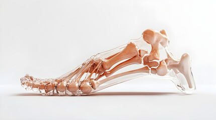Intricate Overview of Foot Bone Anatomy and Walking Mechanics in Step-by-Step Motion