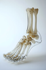 Intricate Overview of Foot Bone Anatomy and Walking Mechanics in Step-by-Step Motion
