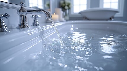 high gloss white mdf bathroom vanity cabinet door with molding that has water damage concept of a moist bathroo