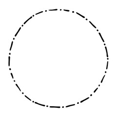 Round frame with geometric pattern for making stamps and patterns