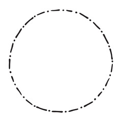 Round frame with geometric pattern for making stamps and patterns