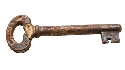 Vintage key transparent background