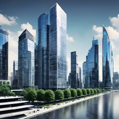 skyscrapers in the city