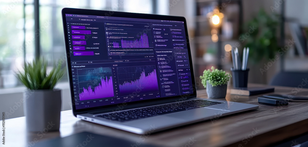 Poster digital marketing strategy and data analysis dashboard for ai and insights
