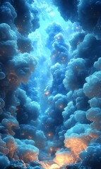 Naklejka premium A Breathtaking View of the Enchanting Cloud Formations