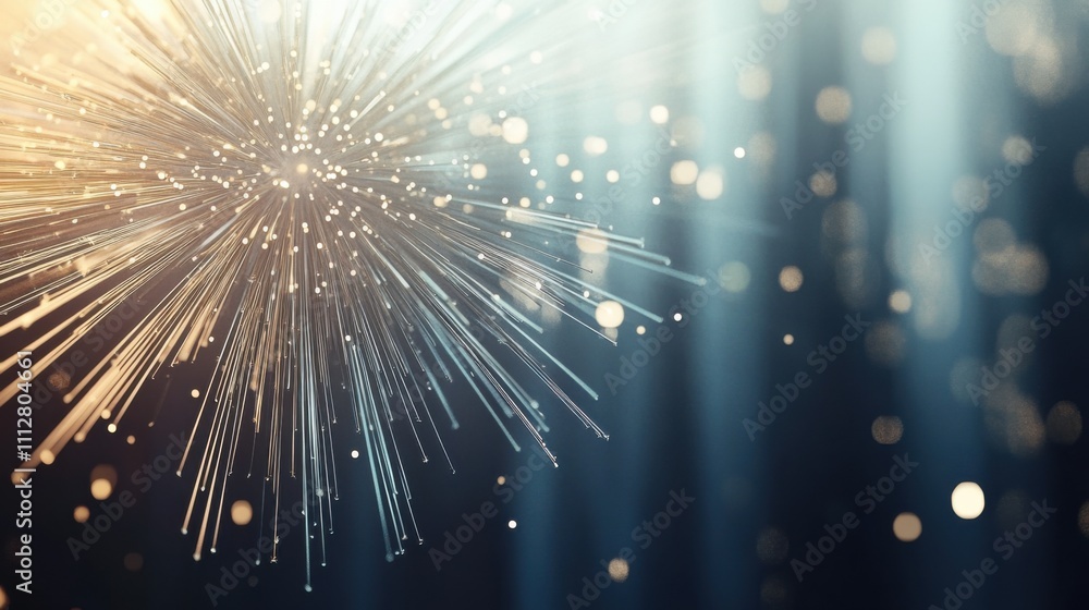 Poster beautiful abstract background with sparkles and light rays effect