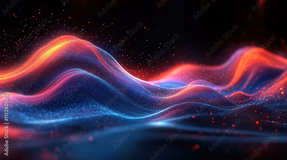 Aufkleber an abstract concept abstract digital landscape capturing a sense of motion energy and complexity in 
