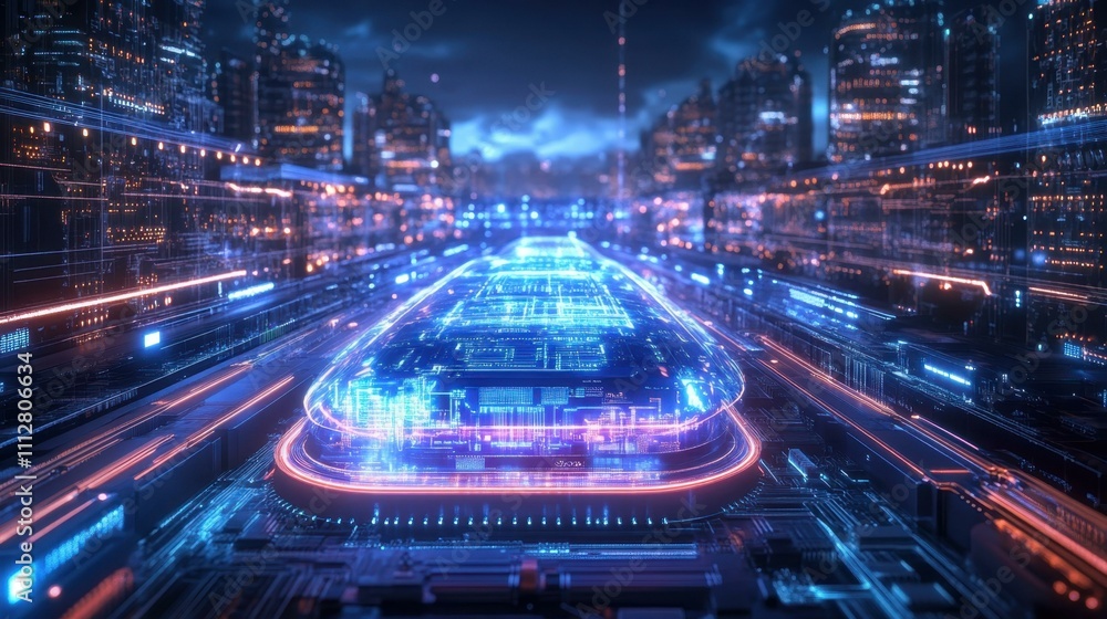 Aufkleber cpu and microcircuits image innovative solutions abstract image one main object high quality very de