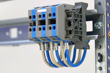 Terminals for connecting copper electrical wires with metal tips.